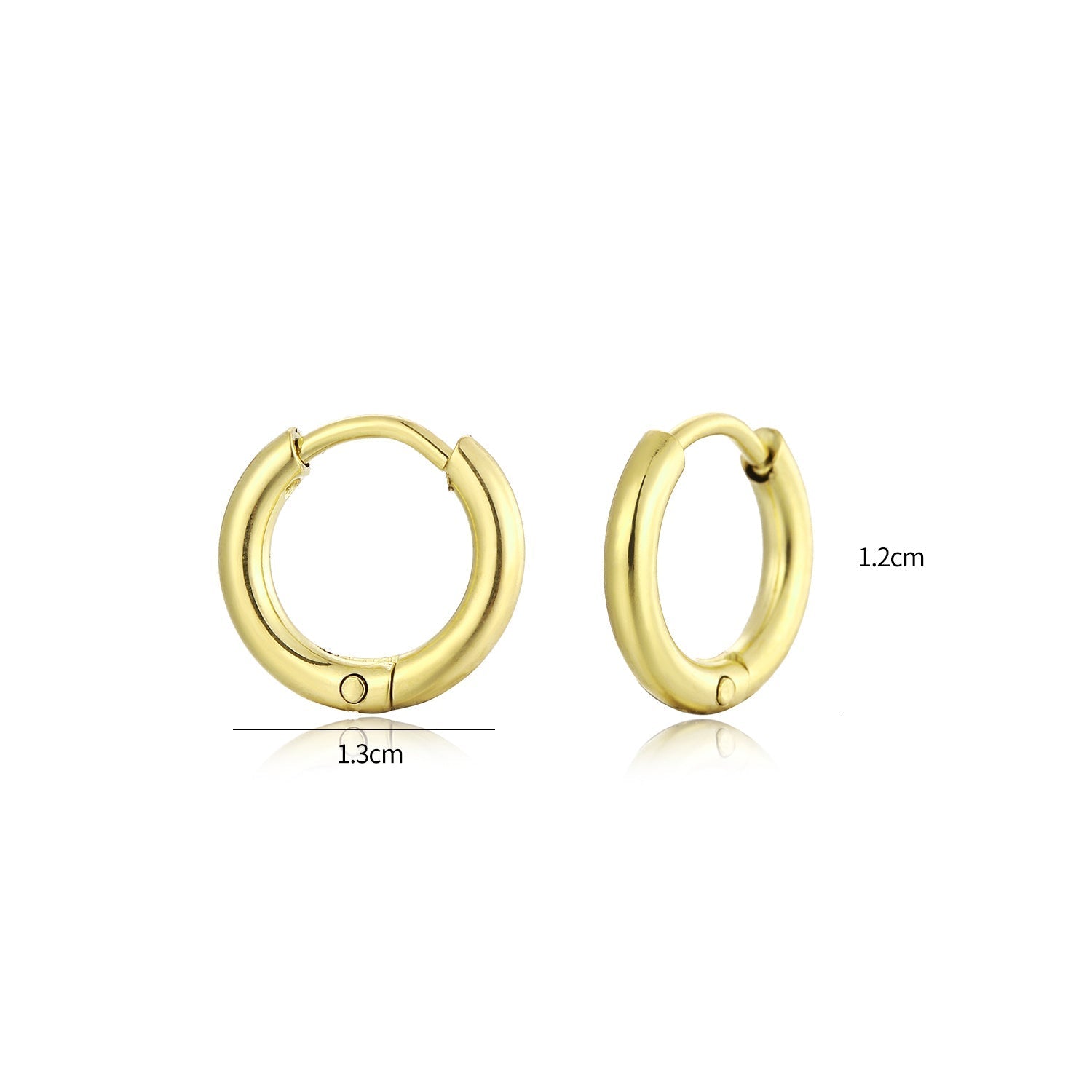Basic ring oorbellen goud - Desieradenconcurrent.nl