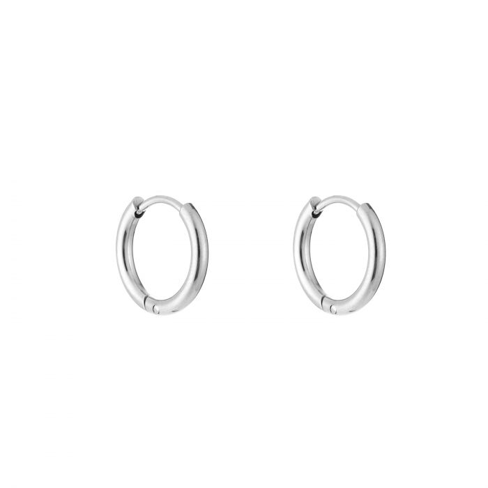 Basic ring oorbellen zilver - Desieradenconcurrent.nl
