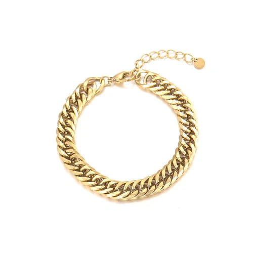 Chunky armband 6mm goud - Desieradenconcurrent.nl
