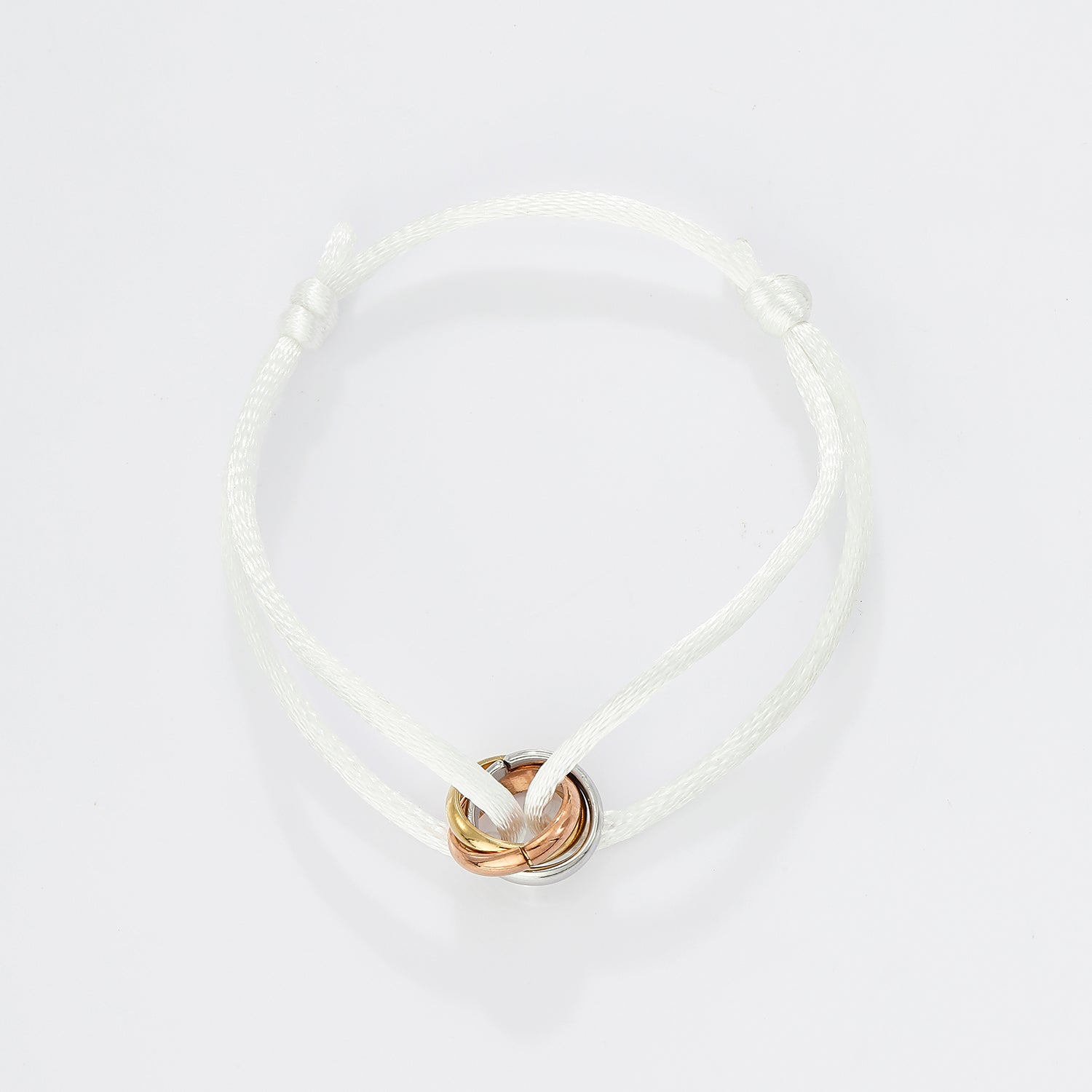 Connected armband trinity goud wit - Desieradenconcurrent.nl