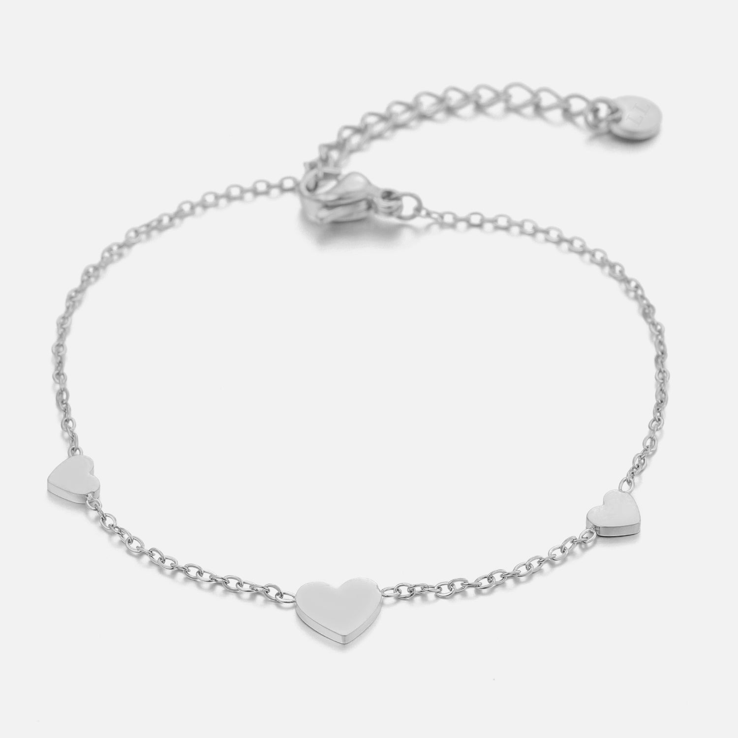 Drie hartjes armband zilver - Desieradenconcurrent.nl
