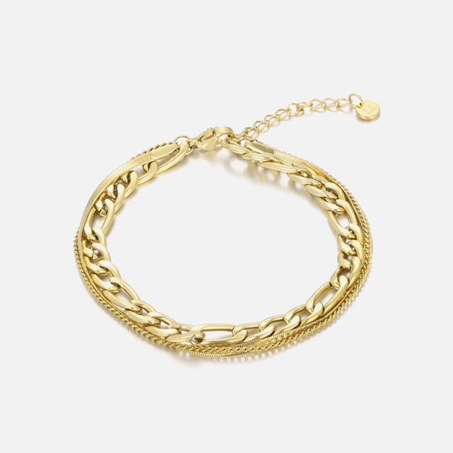 Drielaags armband goud - Desieradenconcurrent.nl