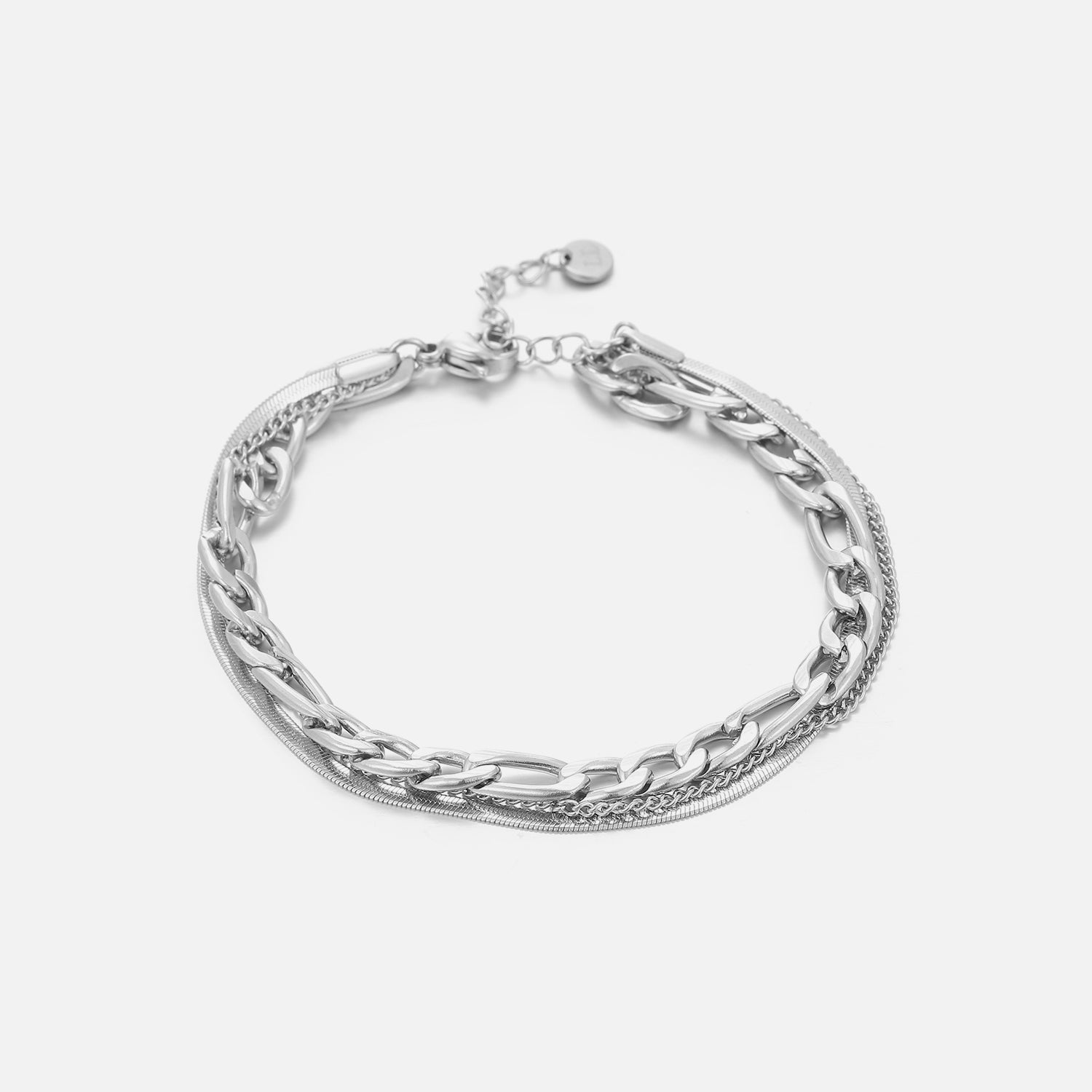 Drielaags armband zilver - Desieradenconcurrent.nl