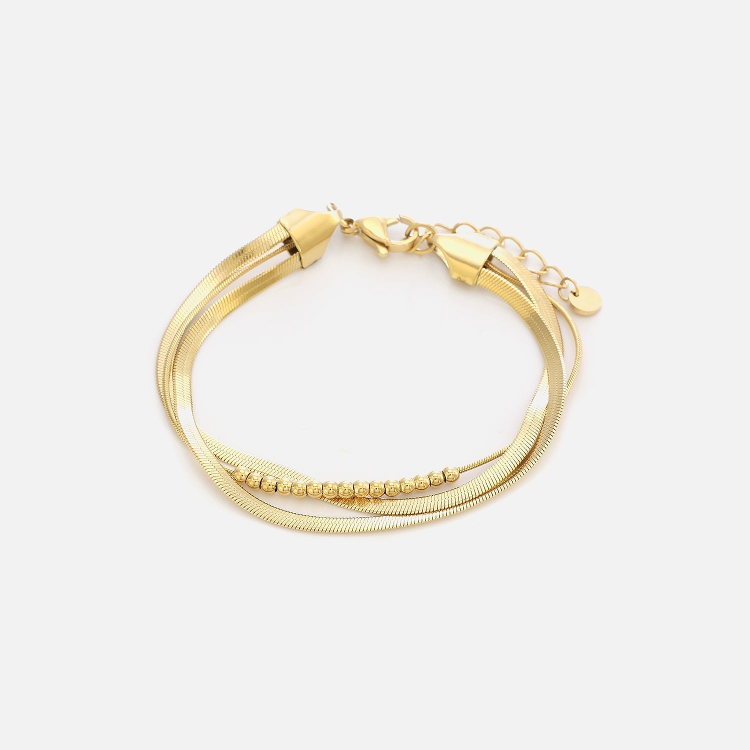 Drielaags Lux armband goud - Desieradenconcurrent.nl