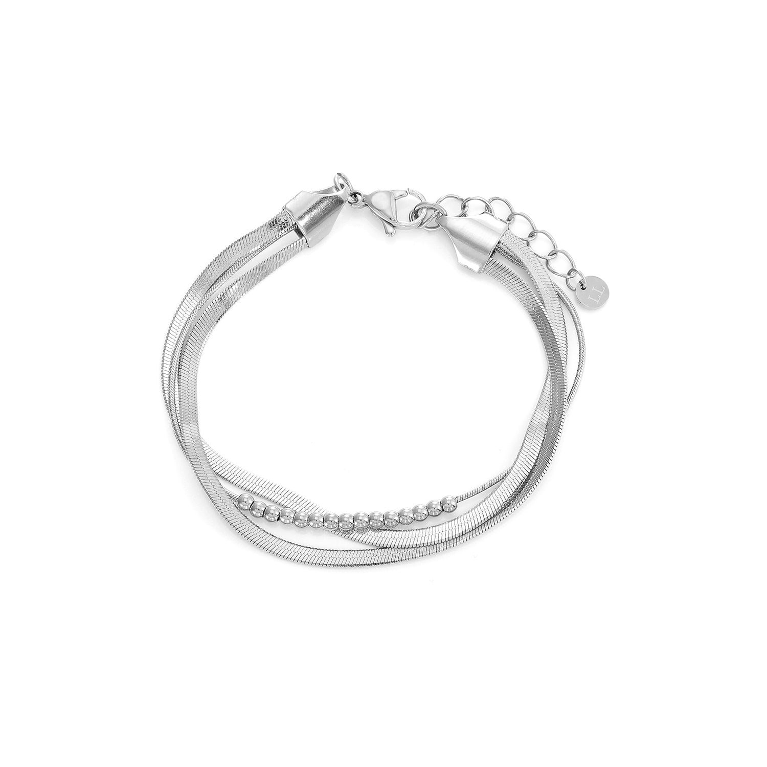 Drielaags Lux armband zilver - Desieradenconcurrent.nl