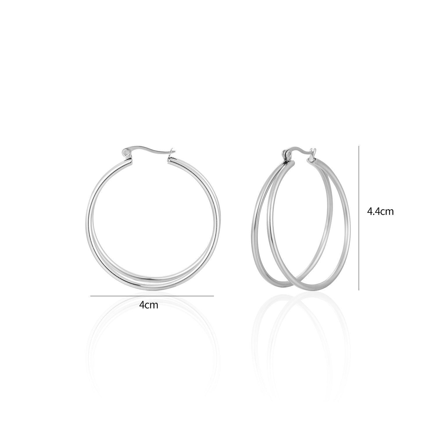 Dubbel hoops zilver - Desieradenconcurrent.nl