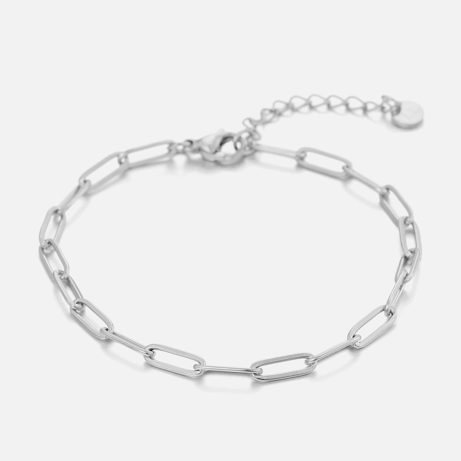DYO Armband paperclip zilver - Desieradenconcurrent.nl