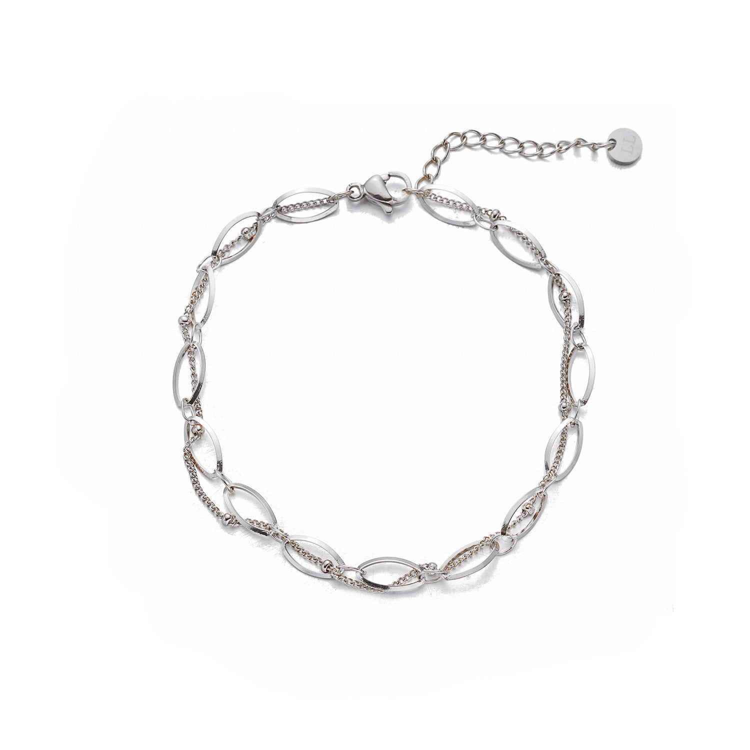 DYO Armband tweelaags zilver - Desieradenconcurrent.nl