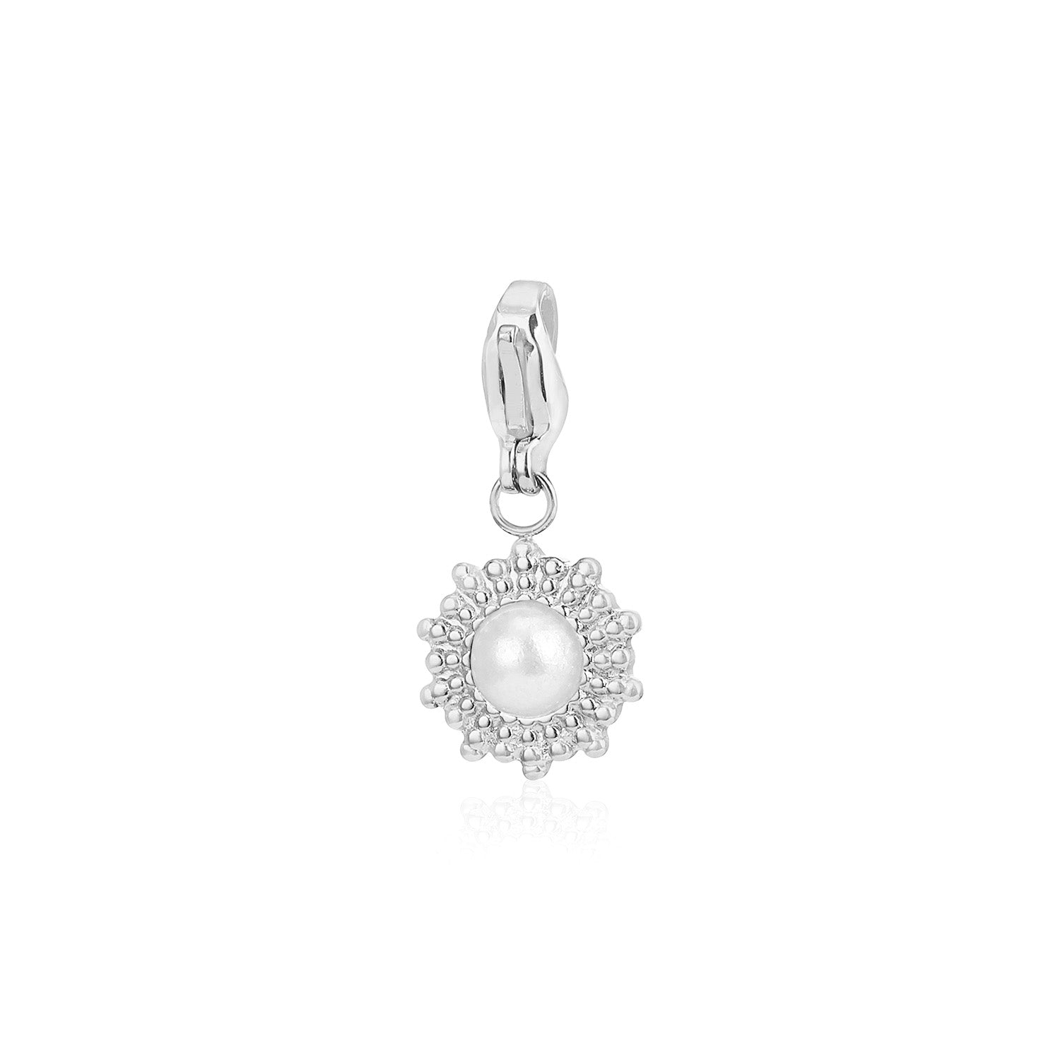 DYO Bloem met parel zilver - Desieradenconcurrent.nl