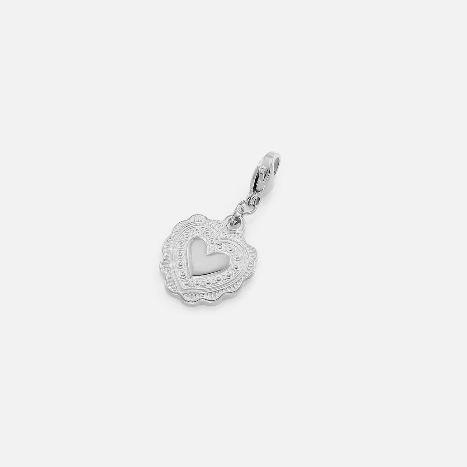 DYO dubbel hart groot zilver - Desieradenconcurrent.nl