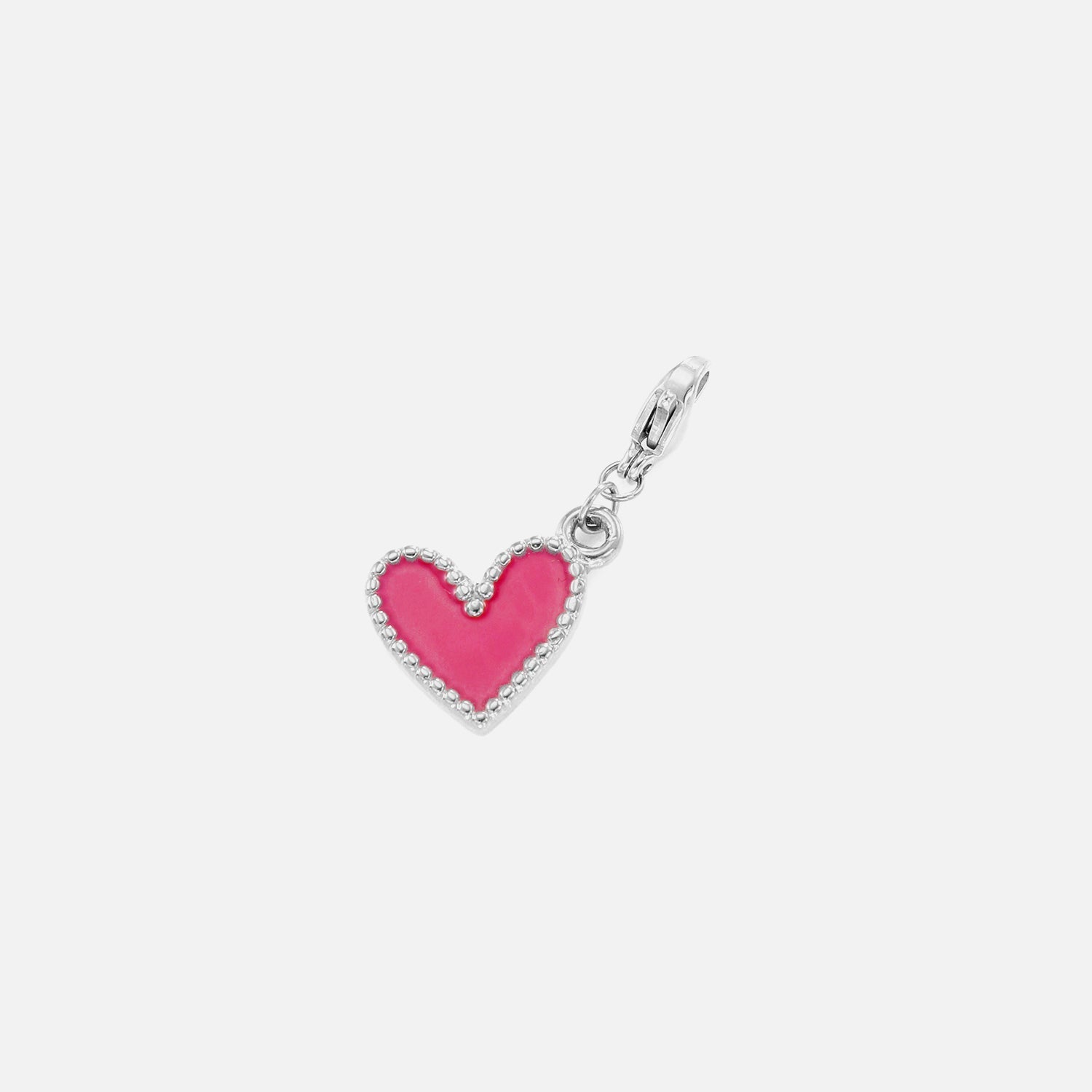 DYO hart groot roze zilver - Desieradenconcurrent.nl