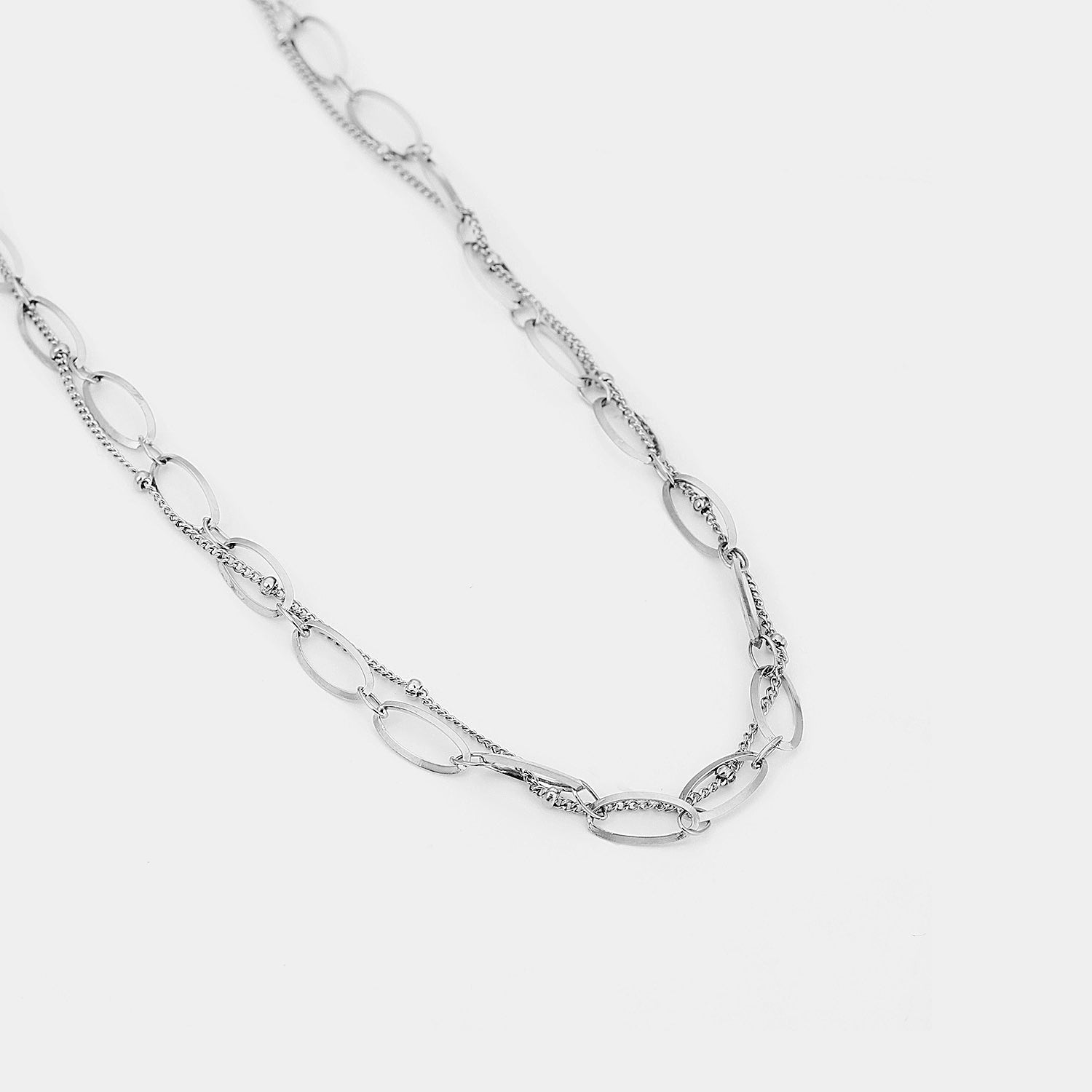 DYO Ketting tweelaags zilver - Desieradenconcurrent.nl