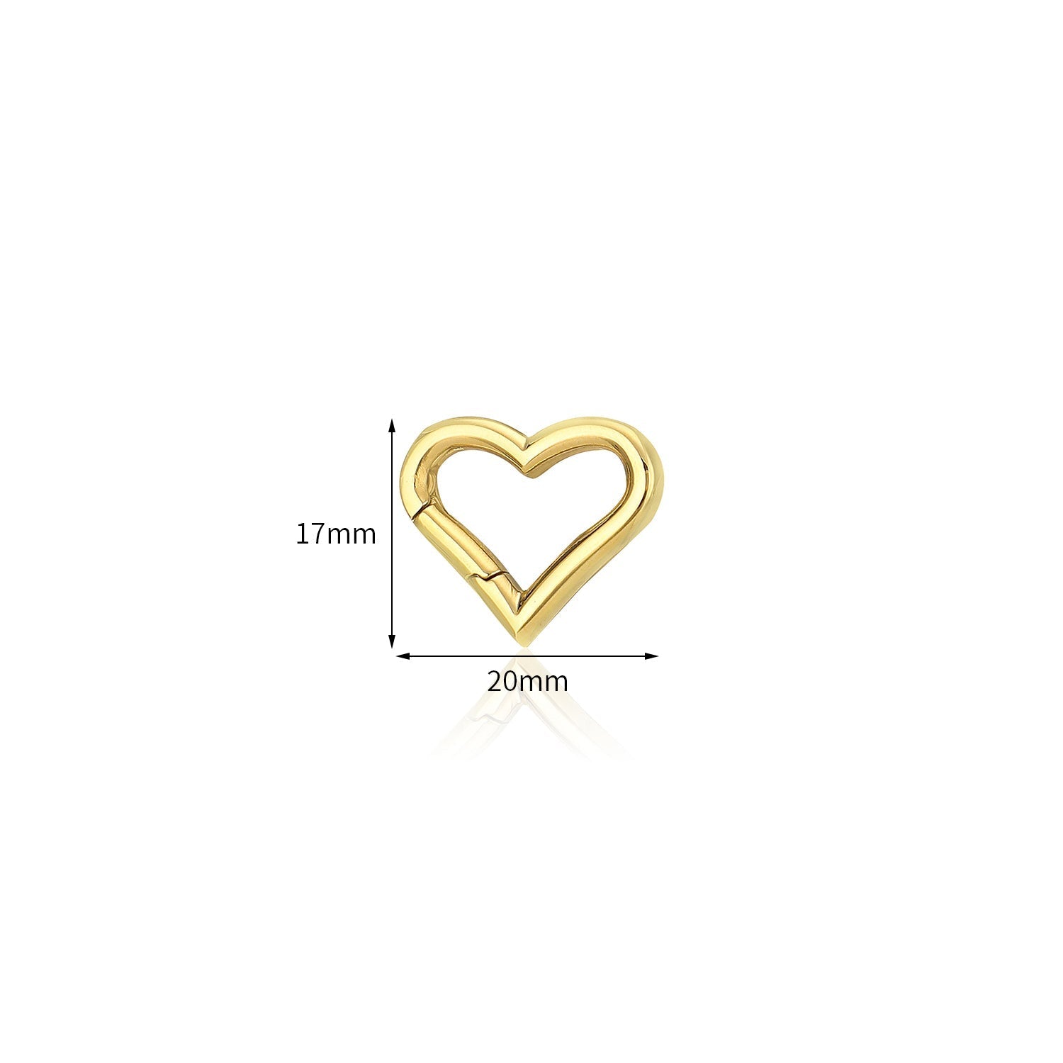 DYO Premium clip hart goud - Desieradenconcurrent.nl