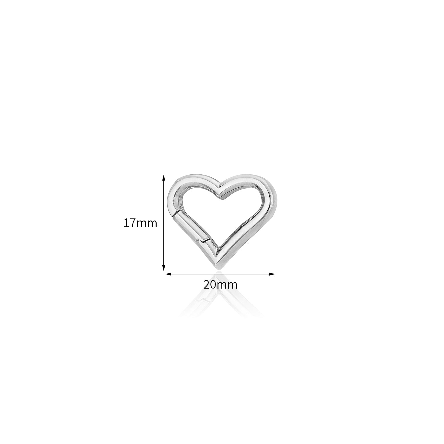 DYO Premium clip hart zilver - Desieradenconcurrent.nl