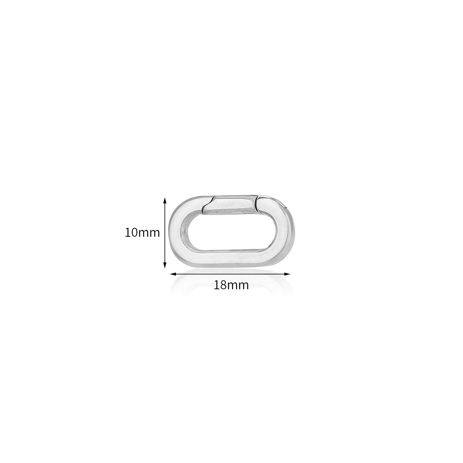 DYO Premium clip ovaal zilver - Desieradenconcurrent.nl