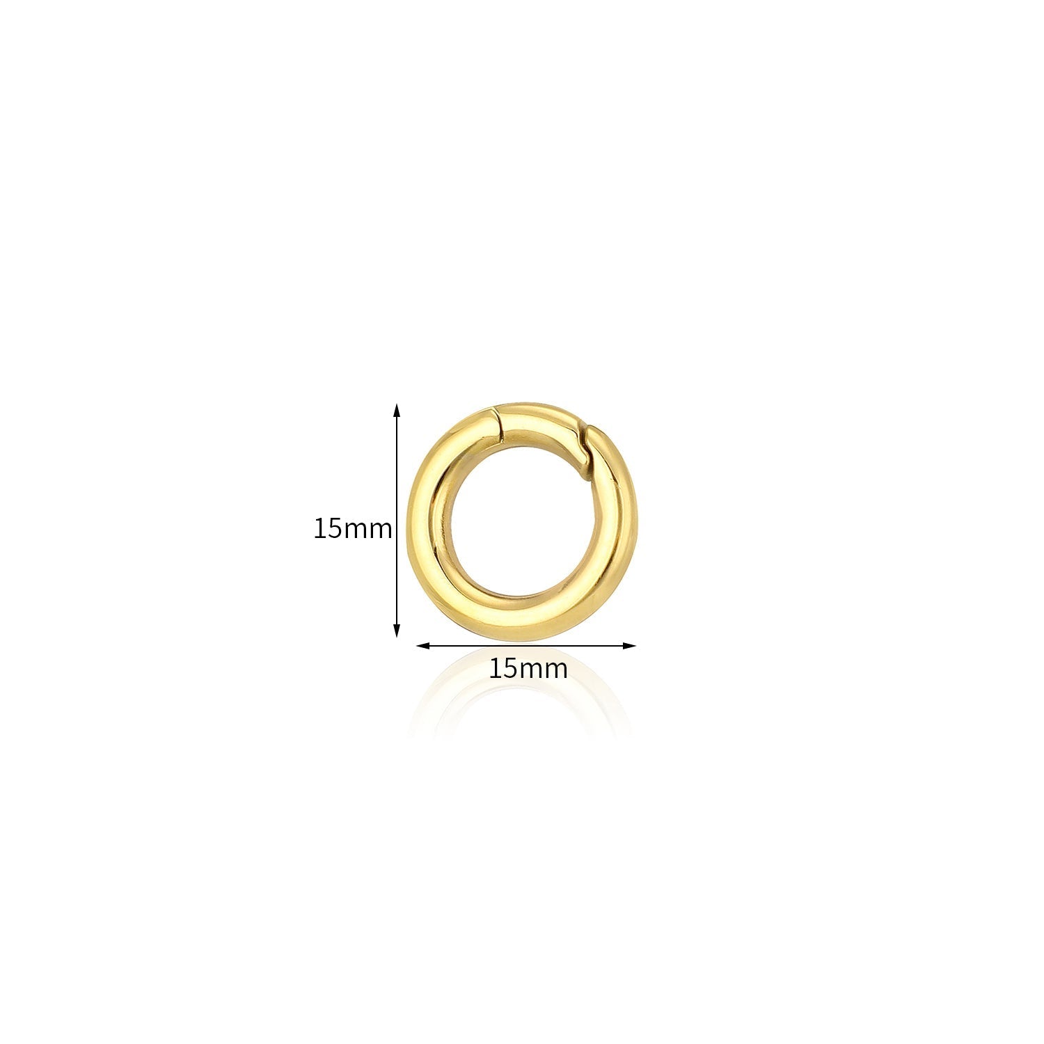 DYO Premium clip rond groot goud - Desieradenconcurrent.nl
