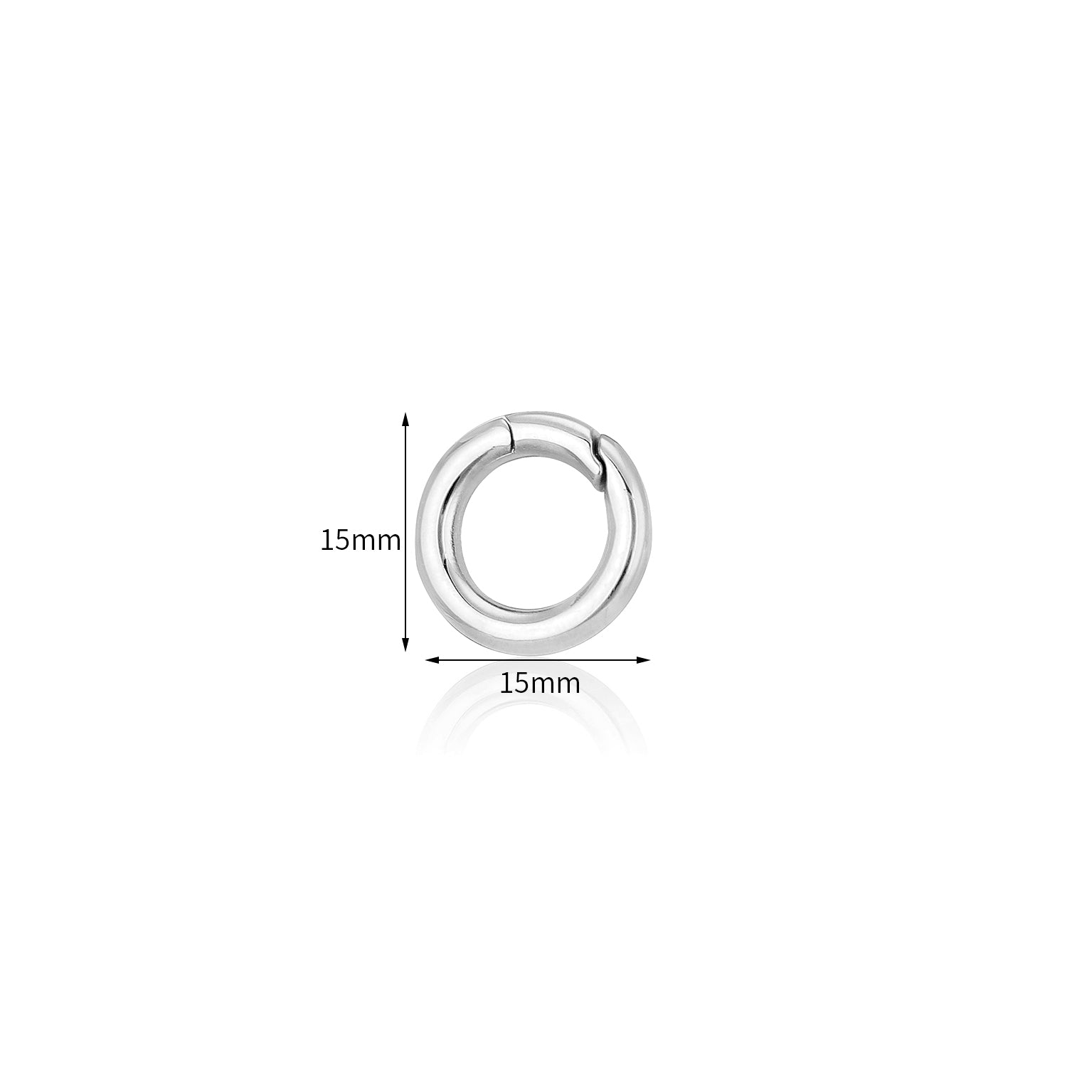 DYO Premium clip rond groot zilver - Desieradenconcurrent.nl