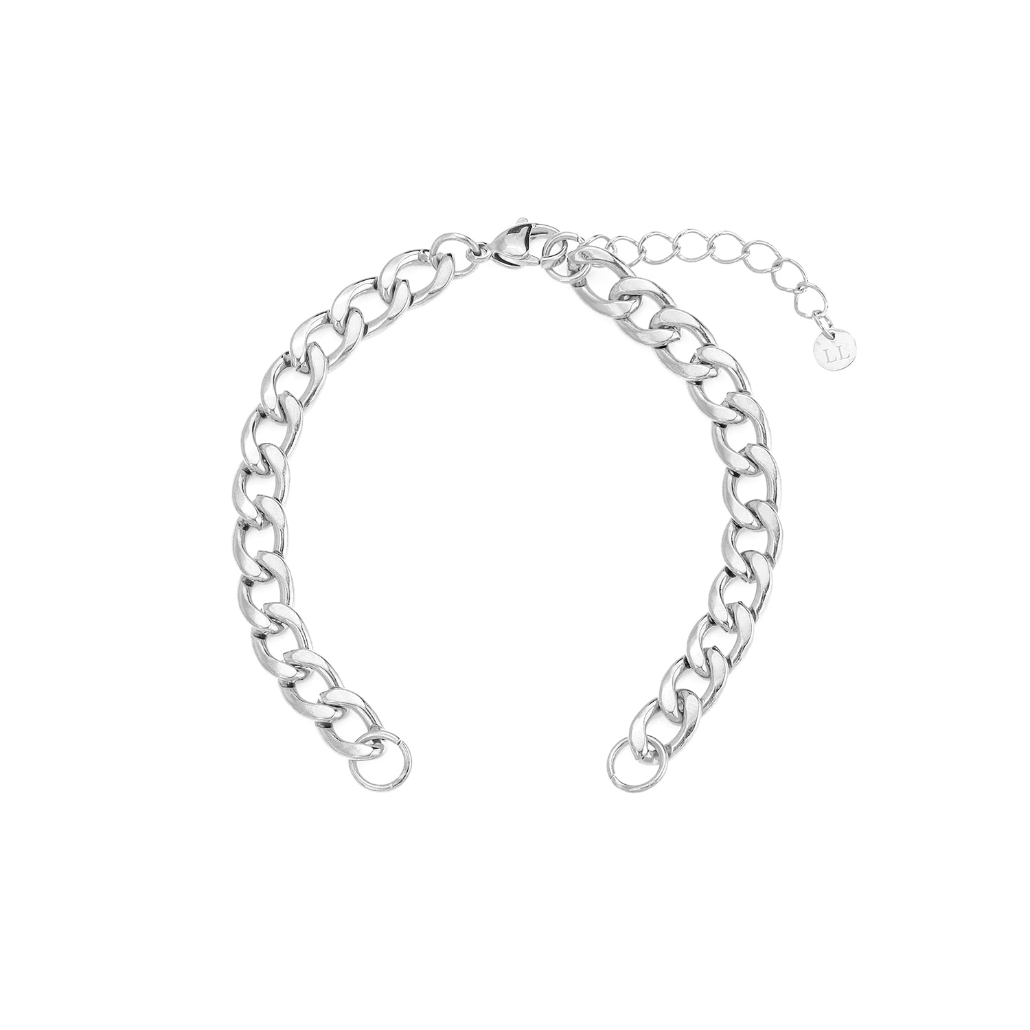 DYO Premium cuban armband zilver - Desieradenconcurrent.nl