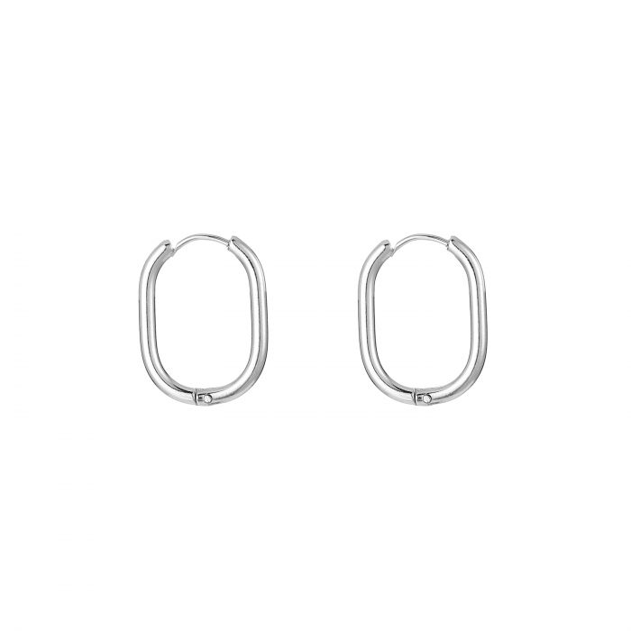 DYO premium ovalen oorbellen 1,8 cm zilver - Desieradenconcurrent.nl