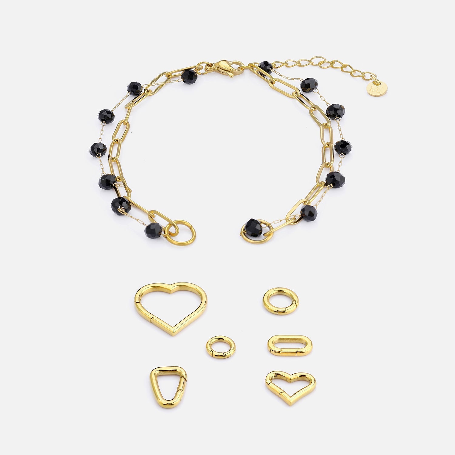 DYO Premium tweelaags armband zwart goud - Desieradenconcurrent.nl