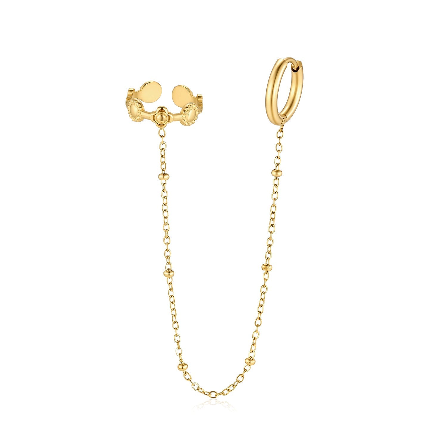Ear cuff ketting boho goud - Desieradenconcurrent.nl