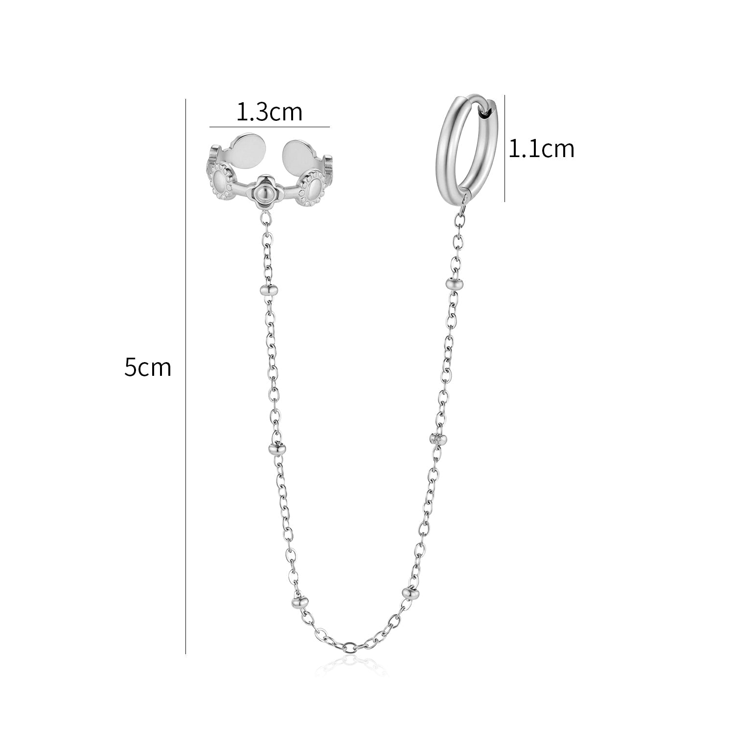 Ear cuff ketting boho zilver - Desieradenconcurrent.nl