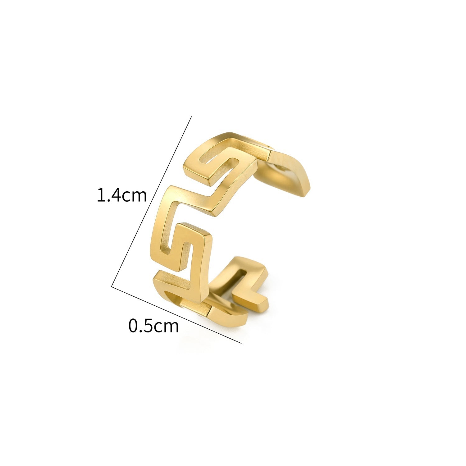 Ear cuff lux patroon goud - Desieradenconcurrent.nl