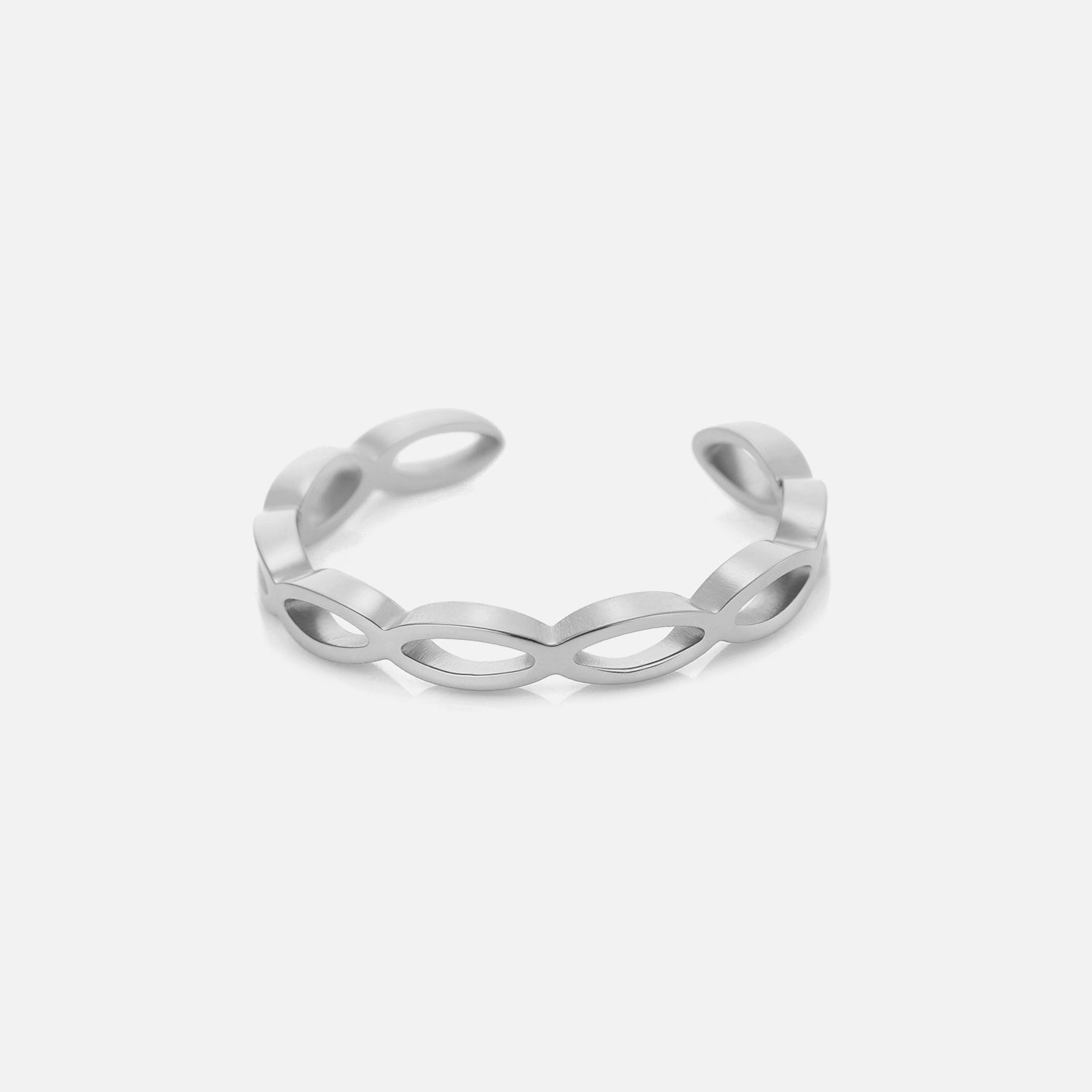 Ear cuff open schakels zilver - Desieradenconcurrent.nl