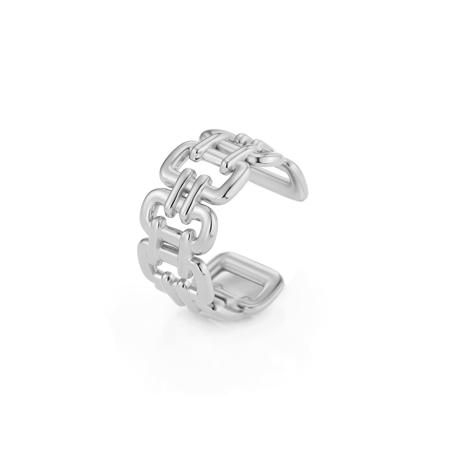 Ear cuff statement schakels zilver - Desieradenconcurrent.nl
