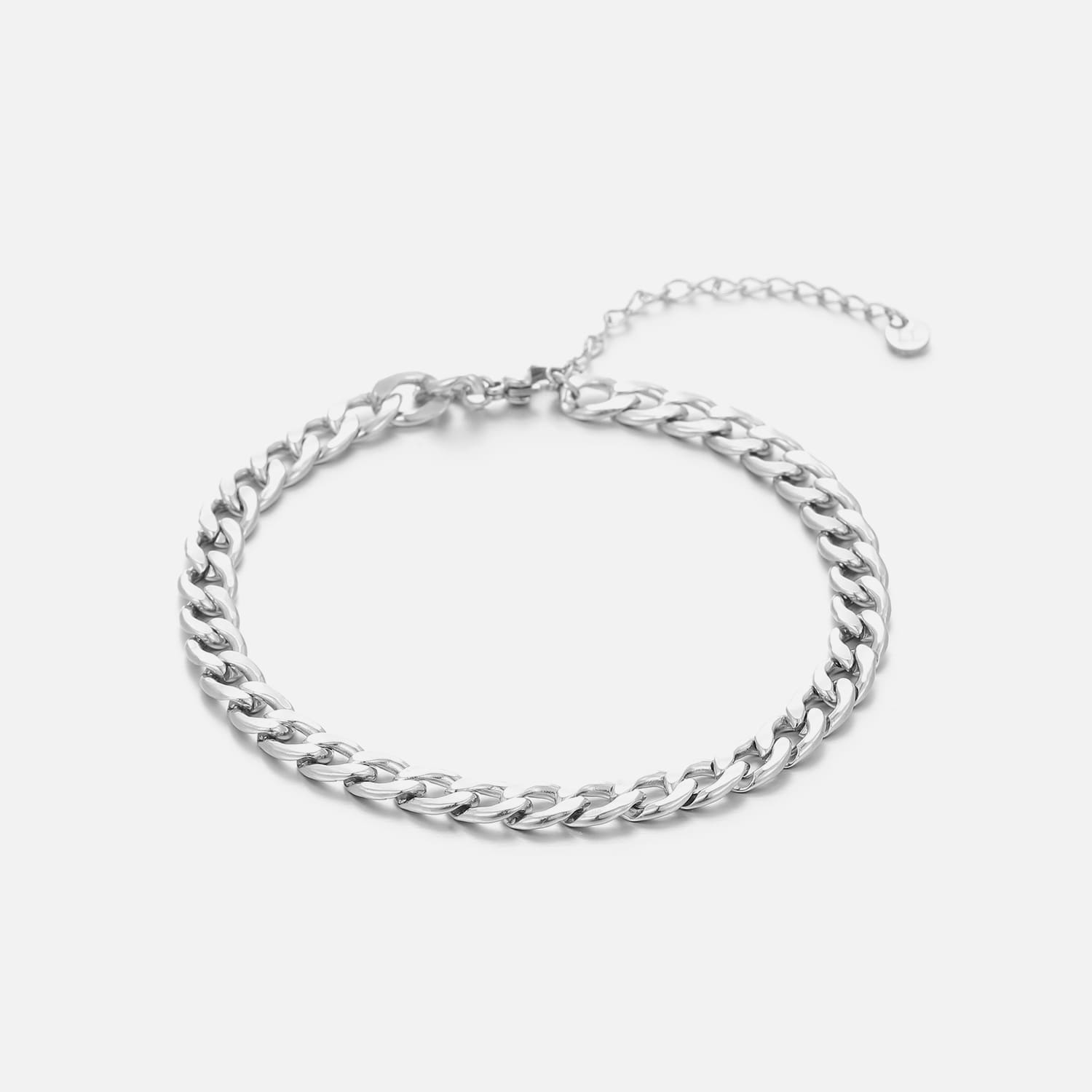Enkelband cuban 6mm zilver - Desieradenconcurrent.nl