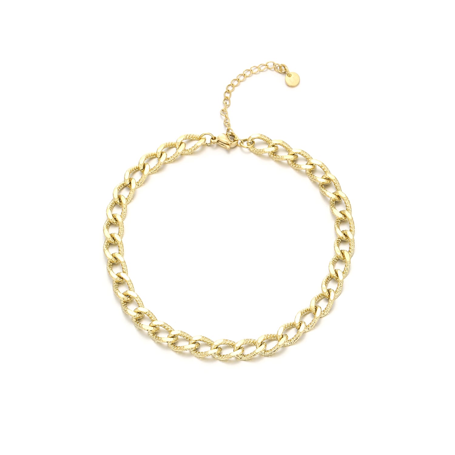Enkelband fancy cuban goud - Desieradenconcurrent.nl