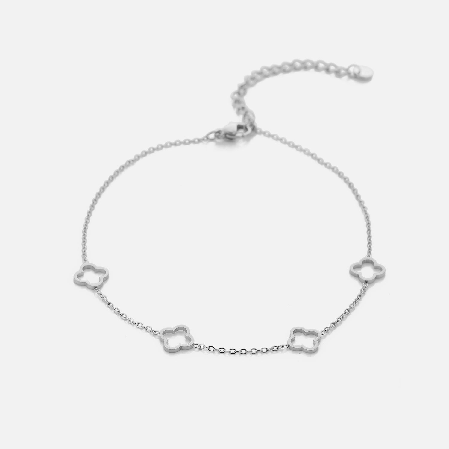 Enkelband open klaver zilver - Desieradenconcurrent.nl