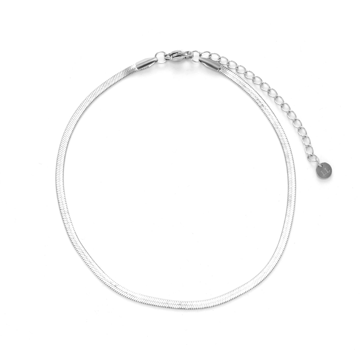 Enkelband platte schakel 2mm zilver - Desieradenconcurrent.nl