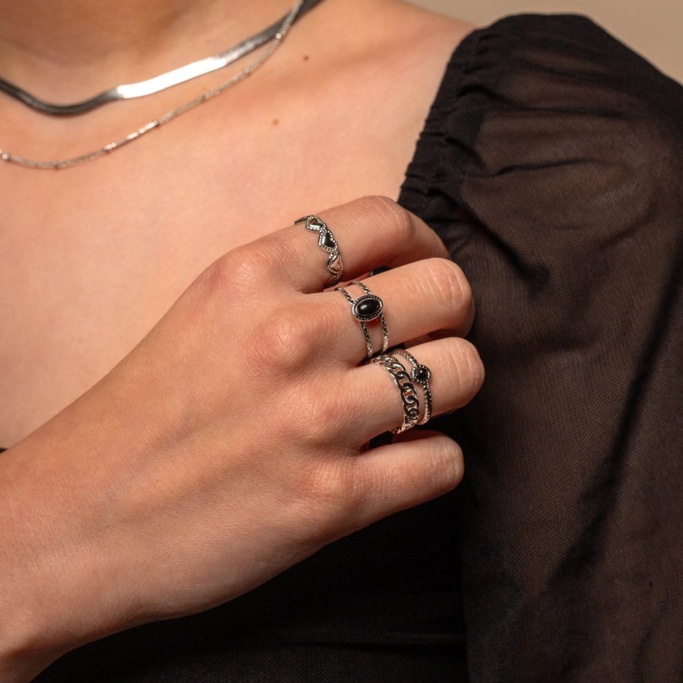 Black Stone Ring