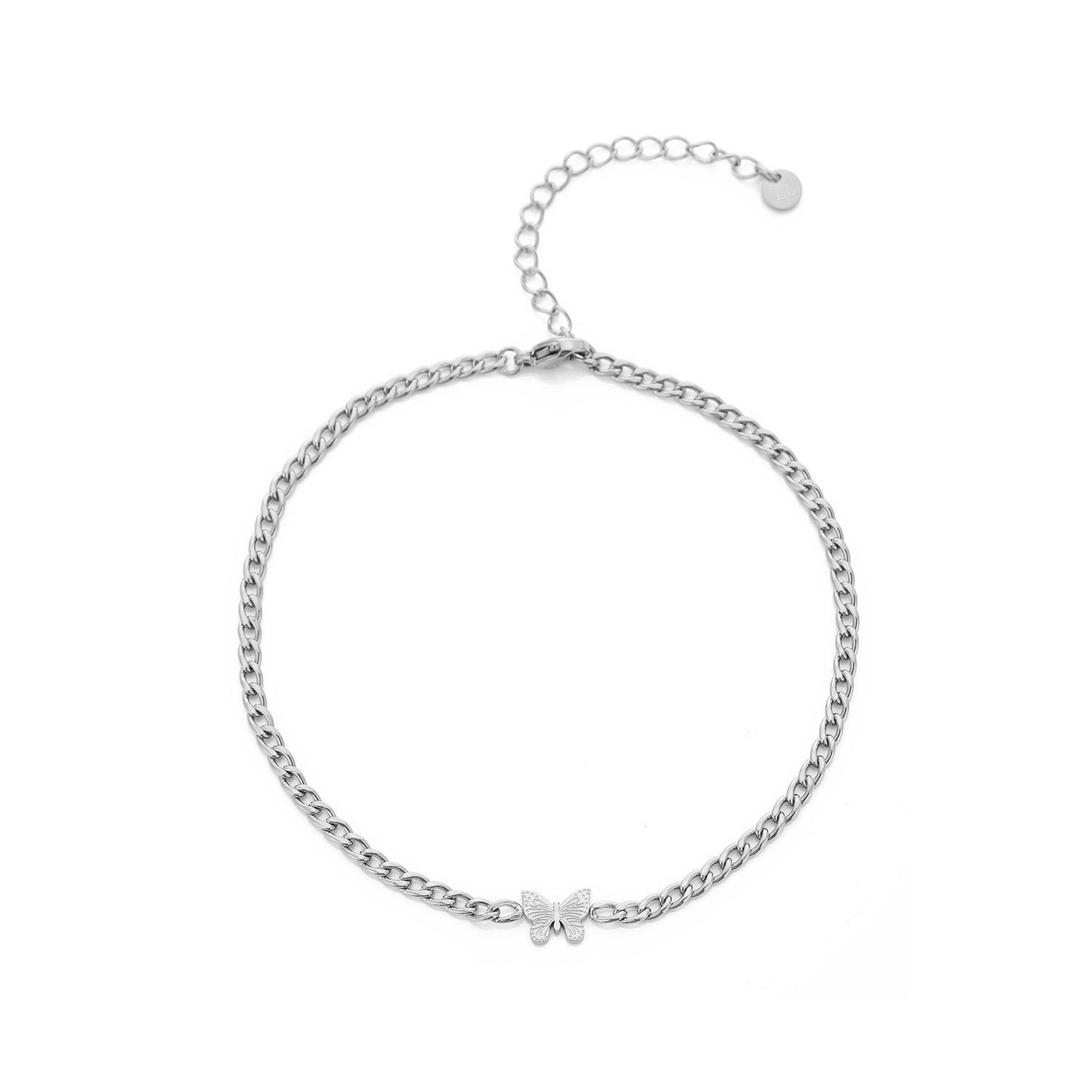 Enkelband vlinder zilver - Desieradenconcurrent.nl