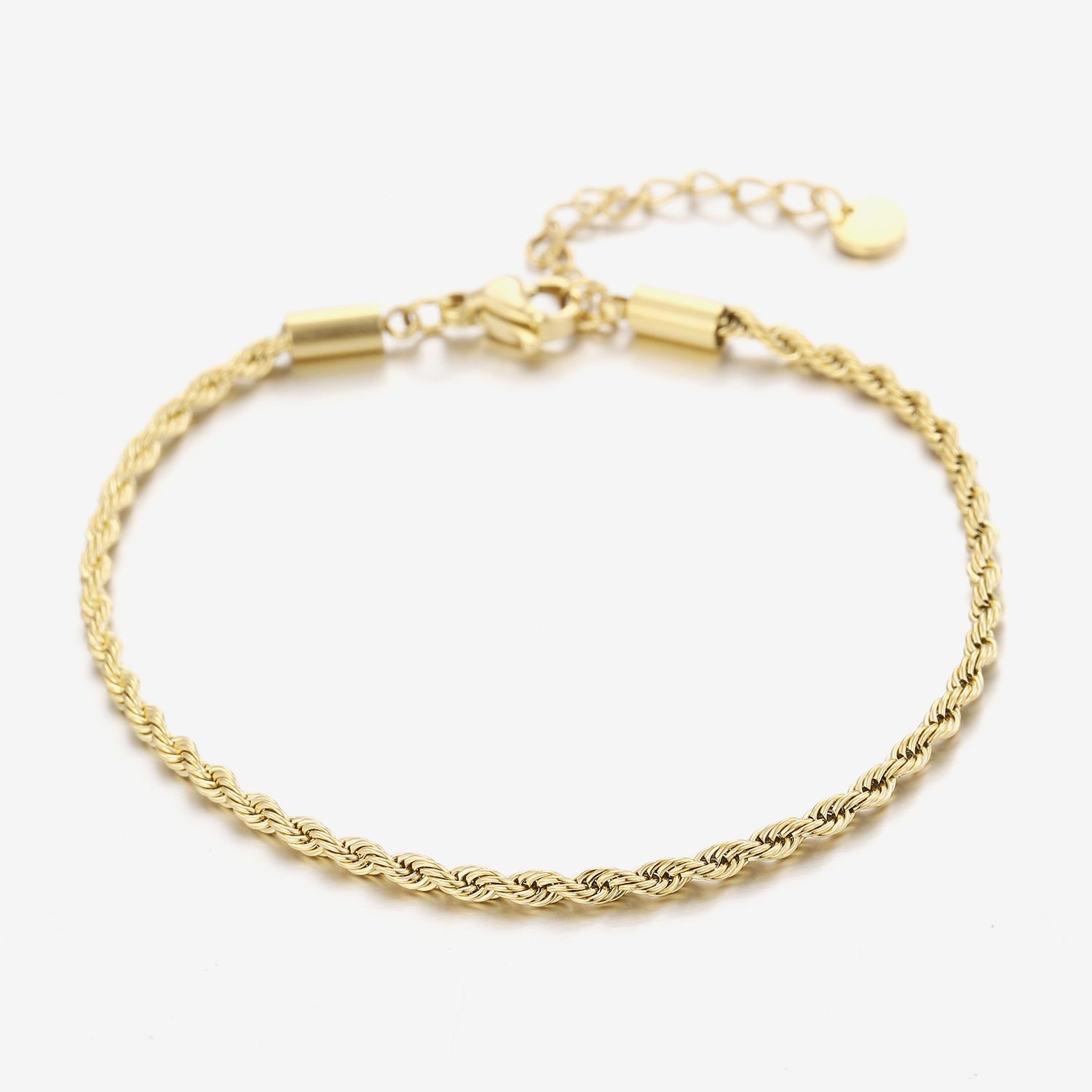 Gedraaide armband 2mm goud - Desieradenconcurrent.nl