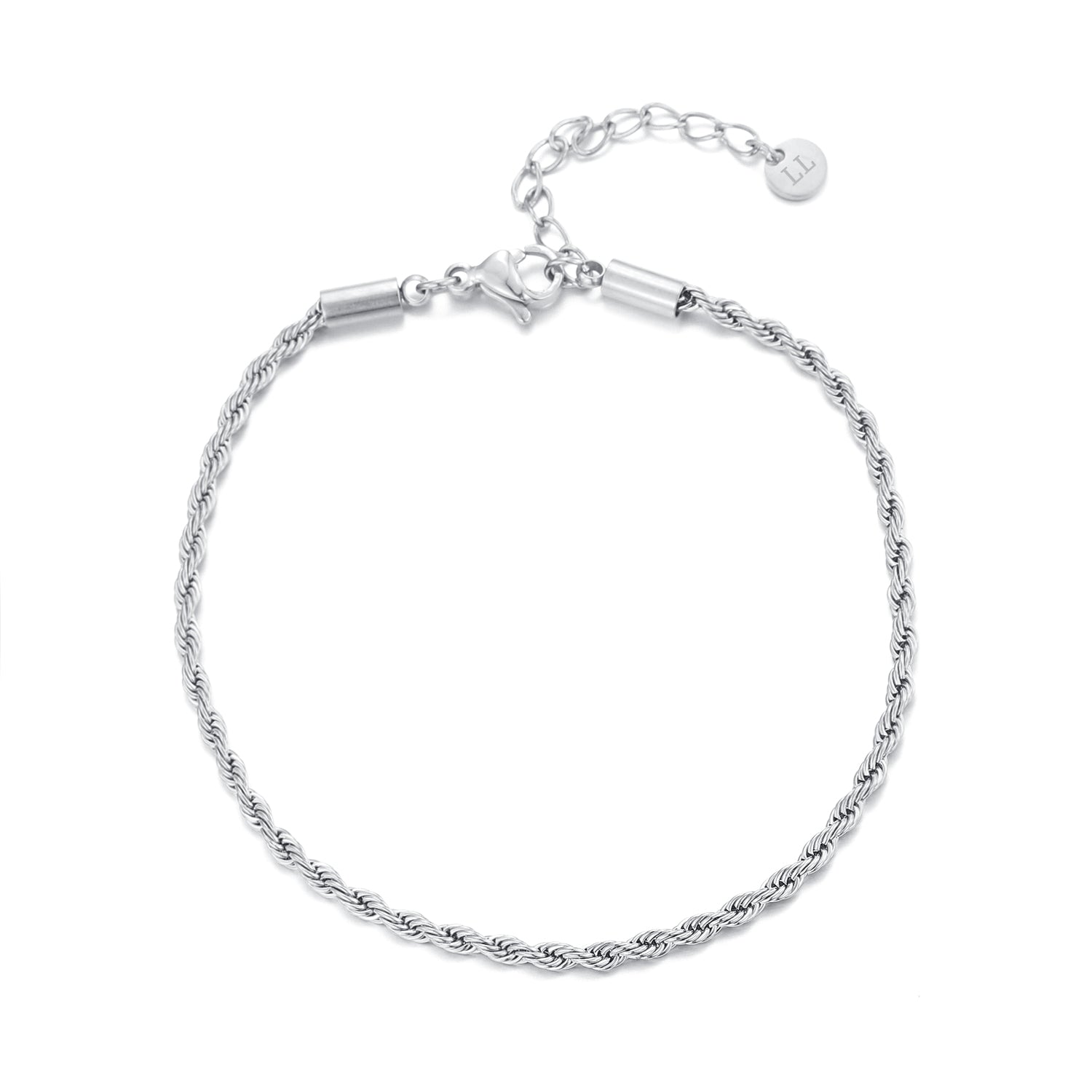 Gedraaide armband 2mm zilver - Desieradenconcurrent.nl