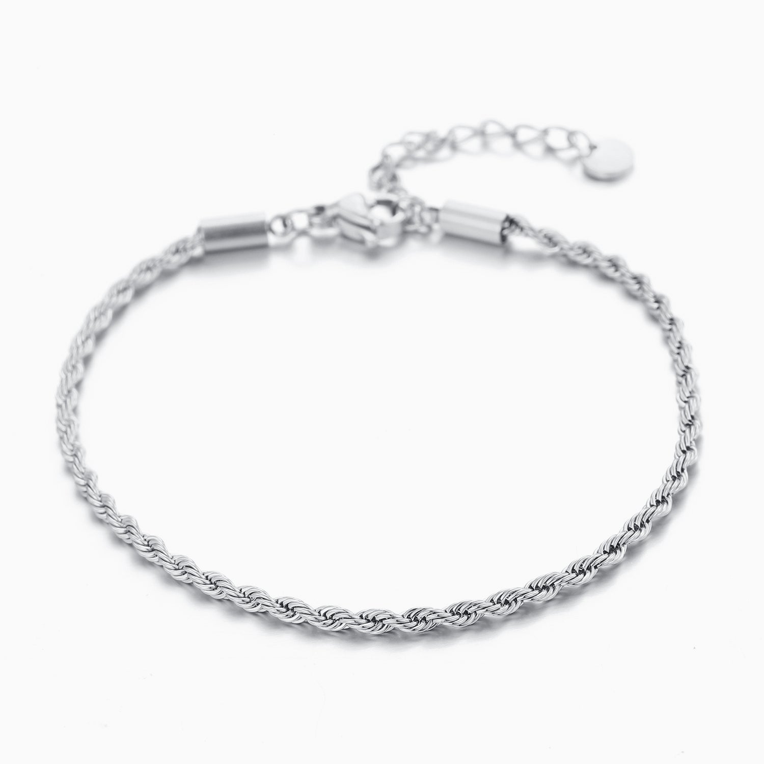 Gedraaide armband 2mm zilver - Desieradenconcurrent.nl
