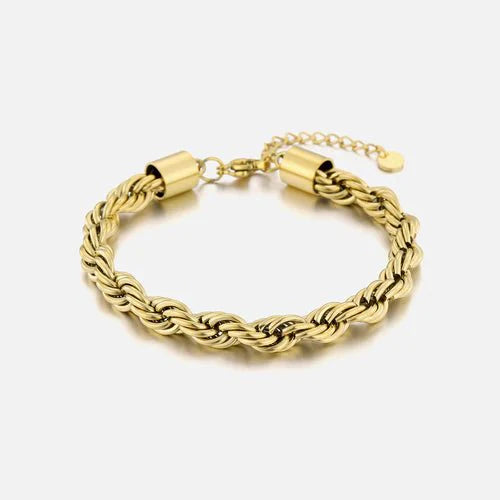 Gedraaide armband 6mm goud - Desieradenconcurrent.nl