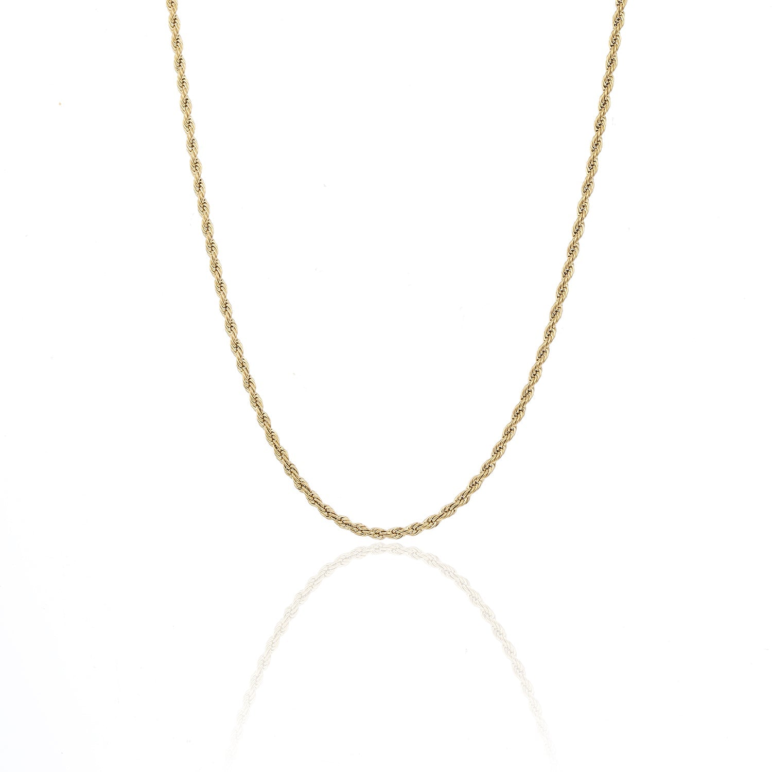 Gedraaide ketting 2mm goud - Desieradenconcurrent.nl