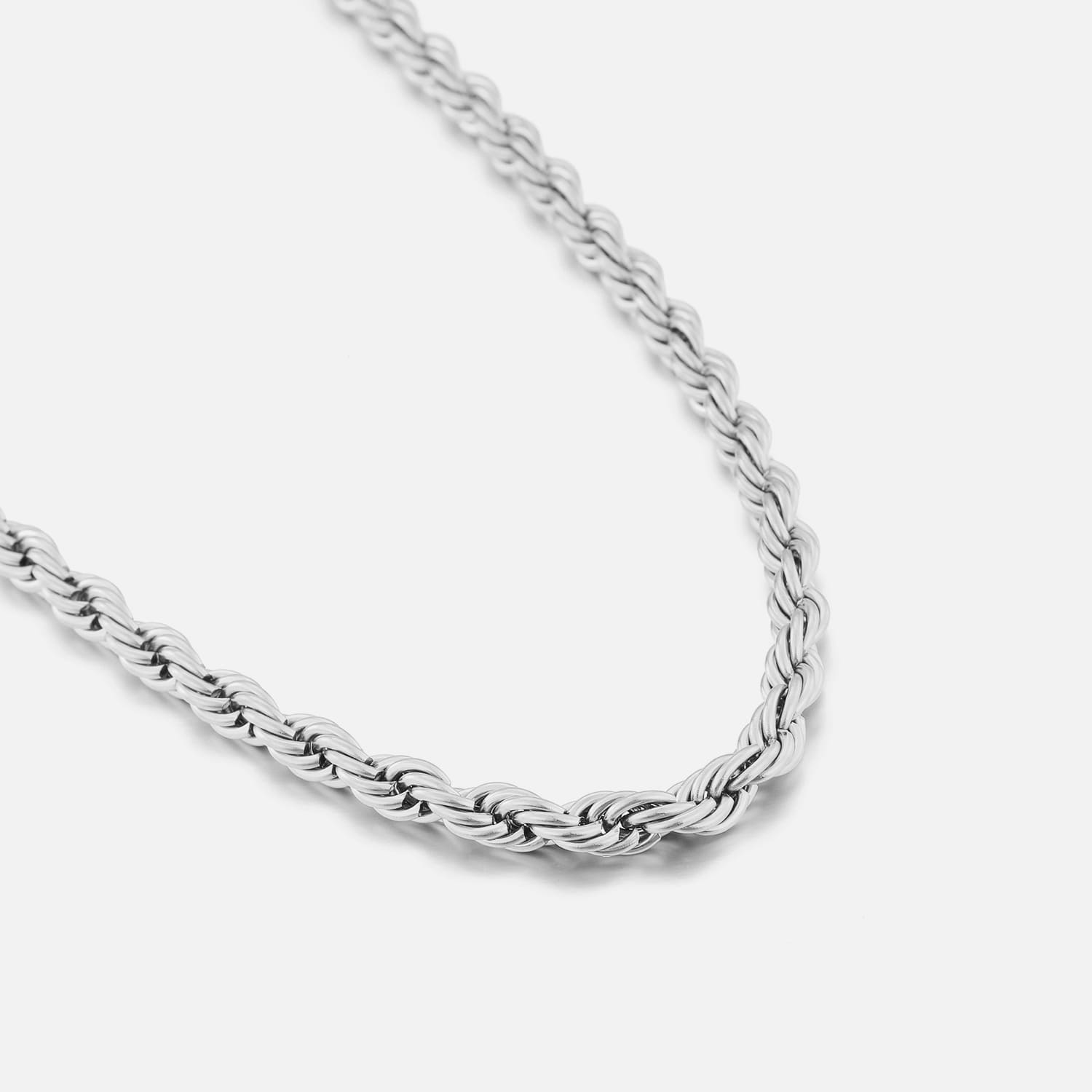Gedraaide ketting 6mm zilver - Desieradenconcurrent.nl