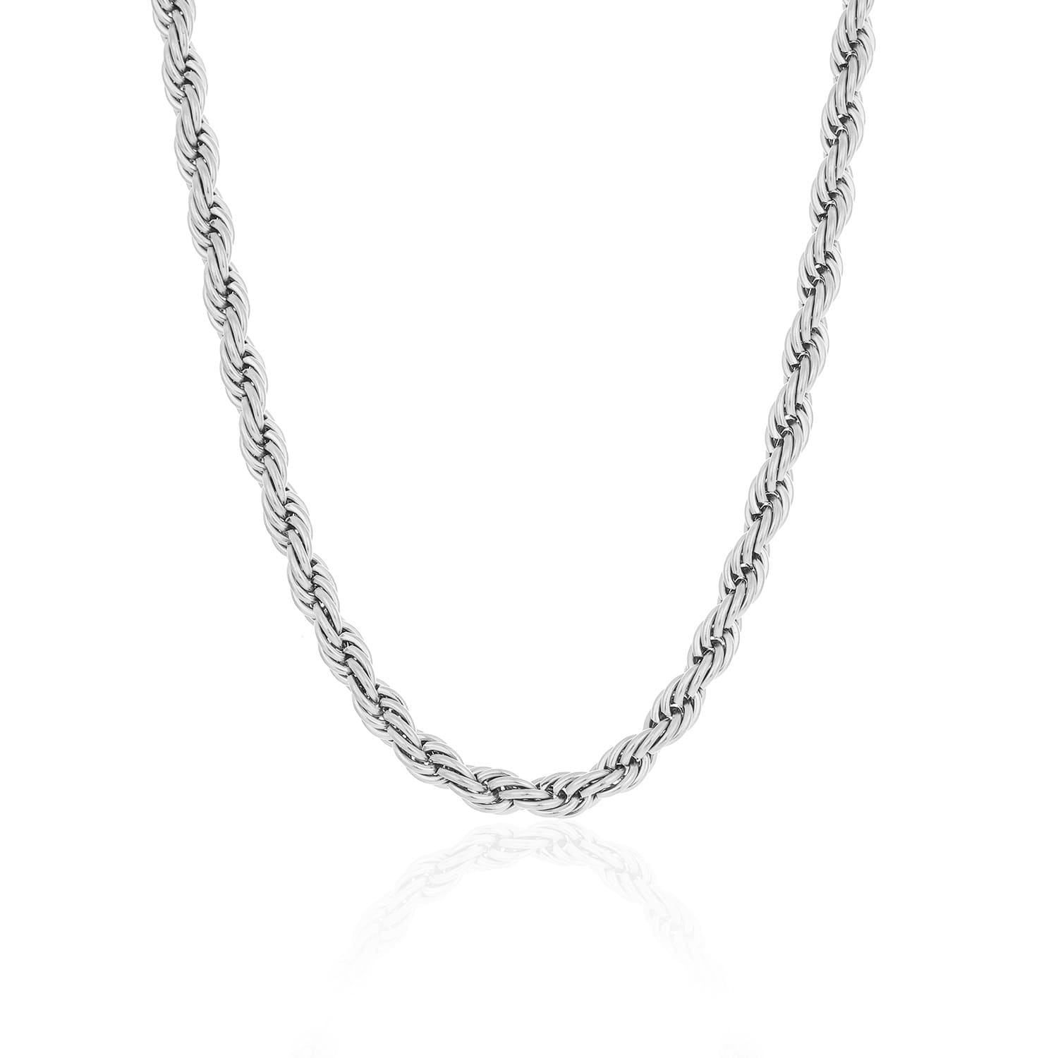 Gedraaide ketting 6mm zilver - Desieradenconcurrent.nl