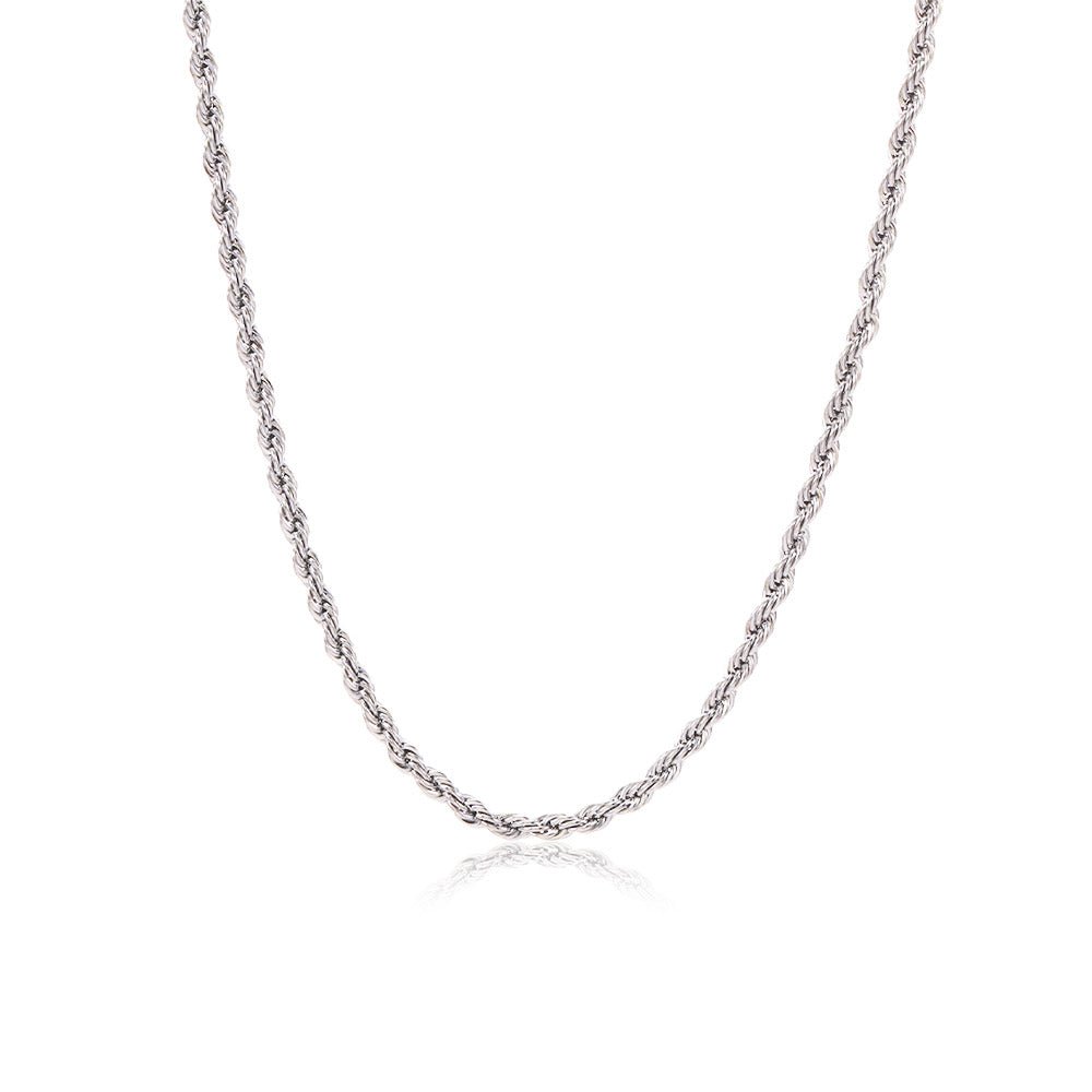 Gedraaide ketting zilver 4mm - Desieradenconcurrent.nl