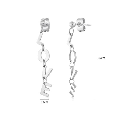 Hangende love oorbellen zilver - Desieradenconcurrent.nl