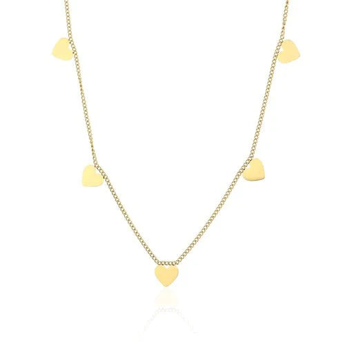 Hartjes ketting goud - Desieradenconcurrent.nl