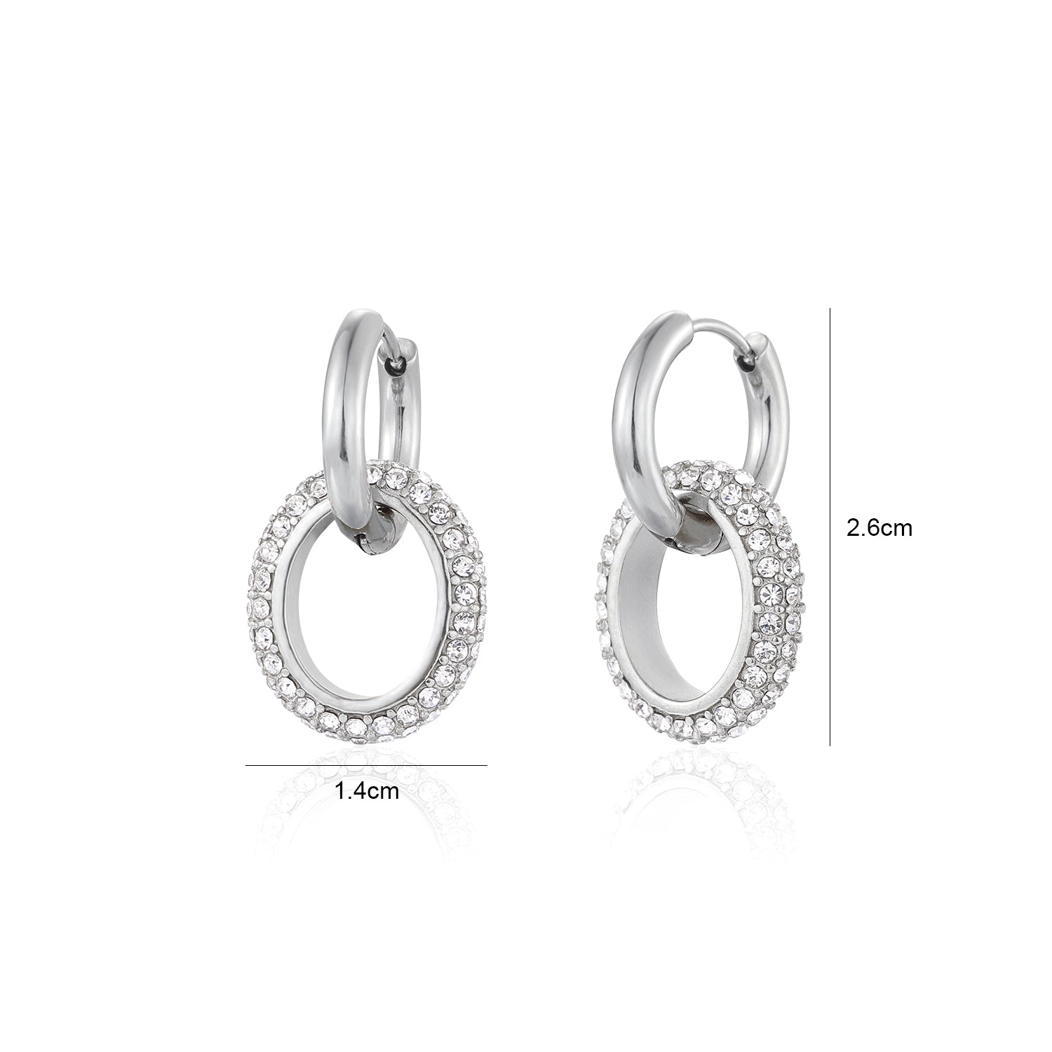 Hoop steentje lux zilver - Desieradenconcurrent.nl