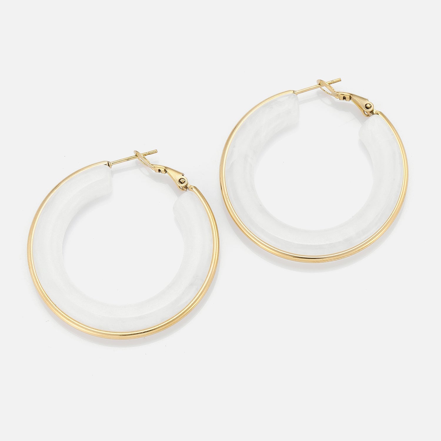 Hoops groot wit goud - Desieradenconcurrent.nl