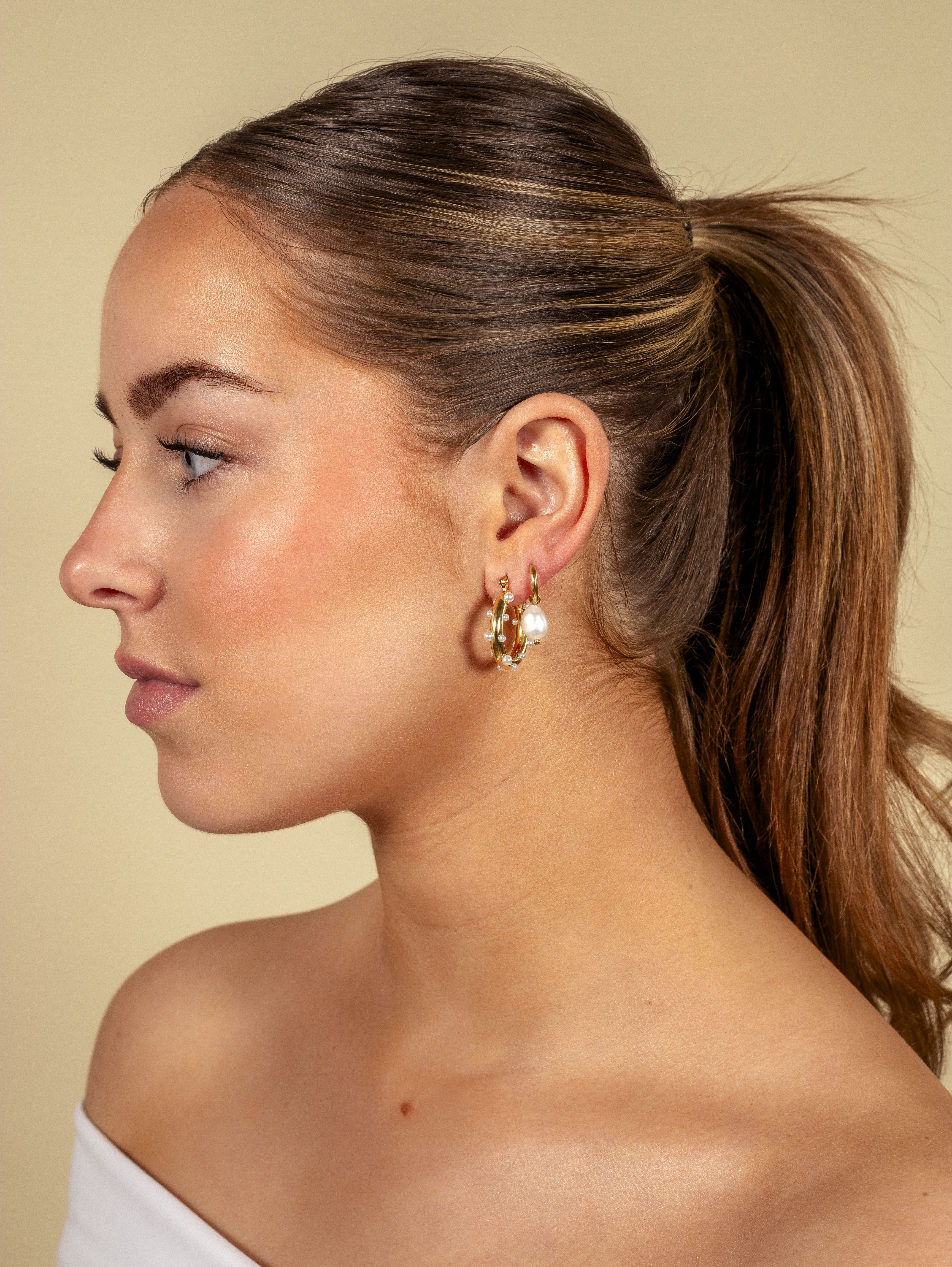 Hoops parels goud - Desieradenconcurrent.nl