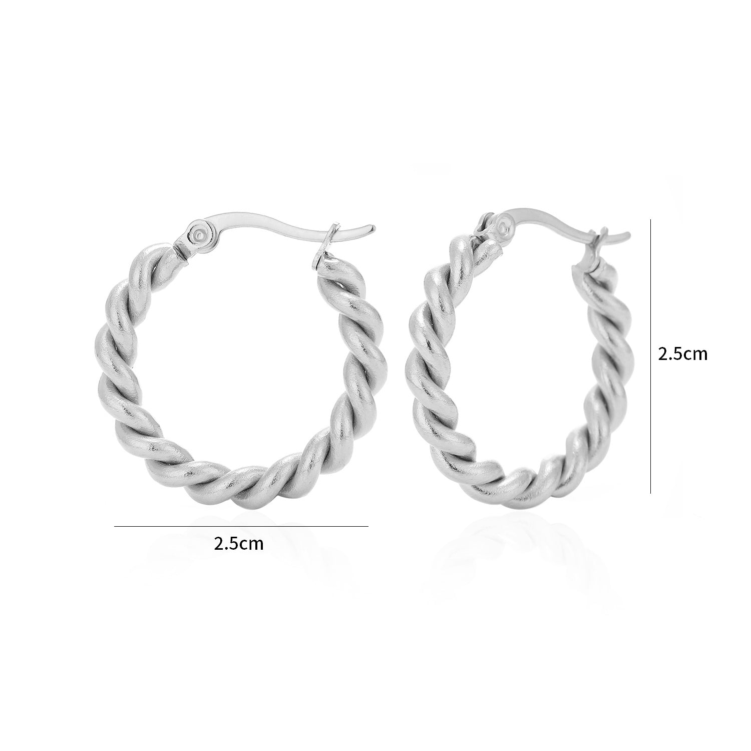 Hoops twisted zilver - Desieradenconcurrent.nl
