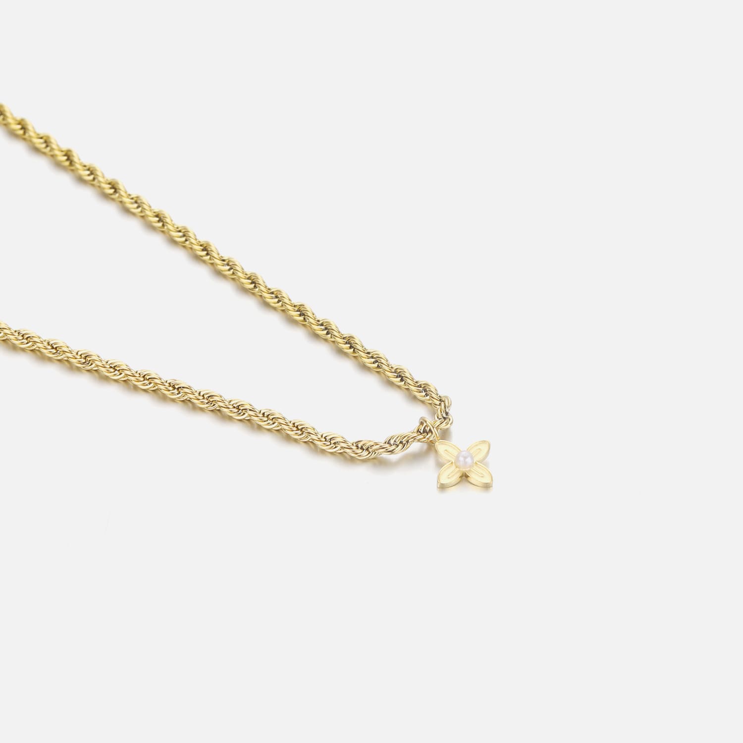 Ketting bloem goud - Desieradenconcurrent.nl